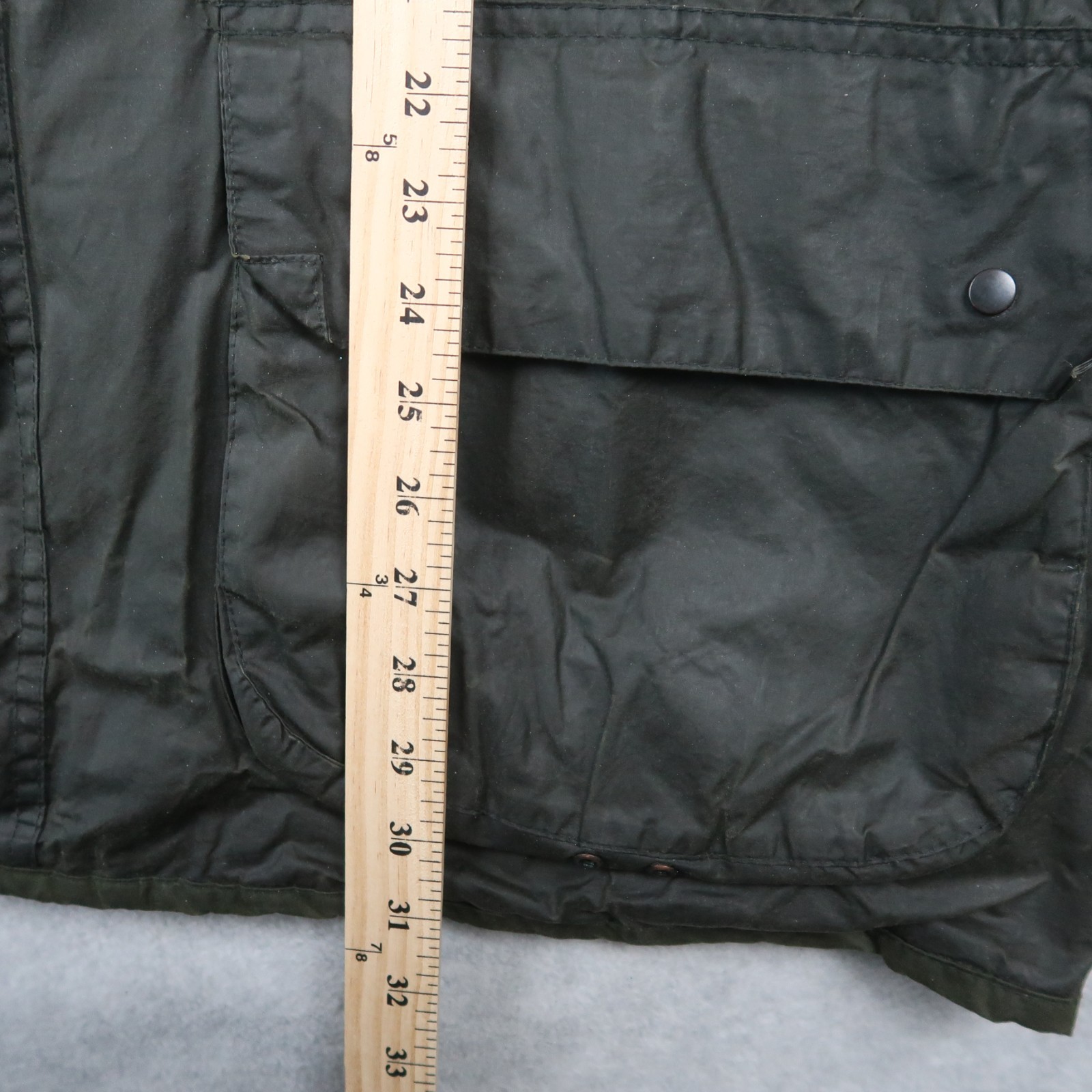 VIntage 90s Barbour Men’s A5 Lined Durham Wax Jacket Green C42 / 107CM