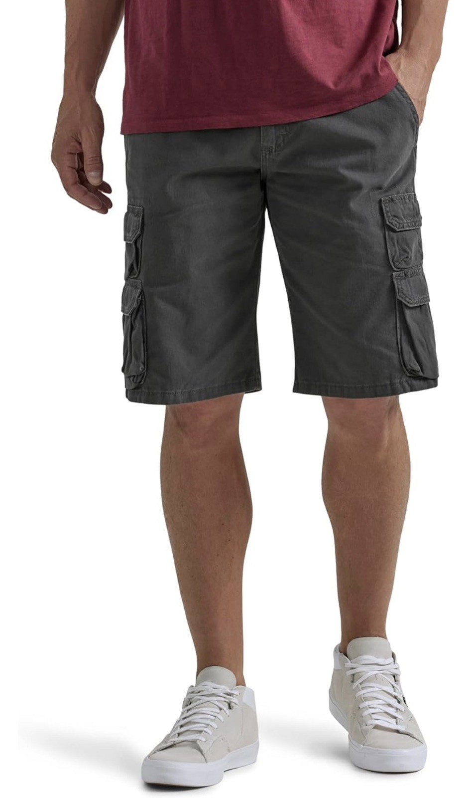 Wrangler Authentics Men’s Premium Twill Cargo Short Anthracite Twill 44 GRAY