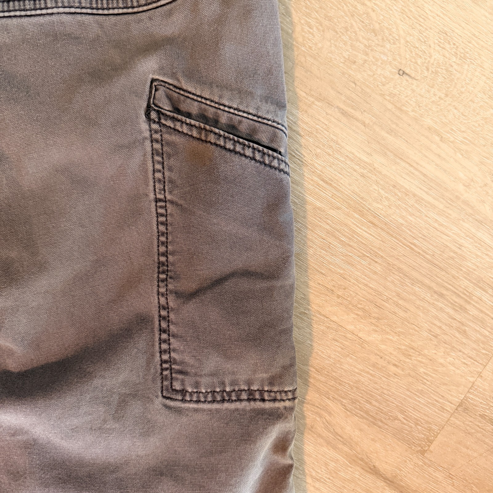 Carhartt 102802 Double Front Utility Pants Mens 31×30 Grey Shadow Distressed