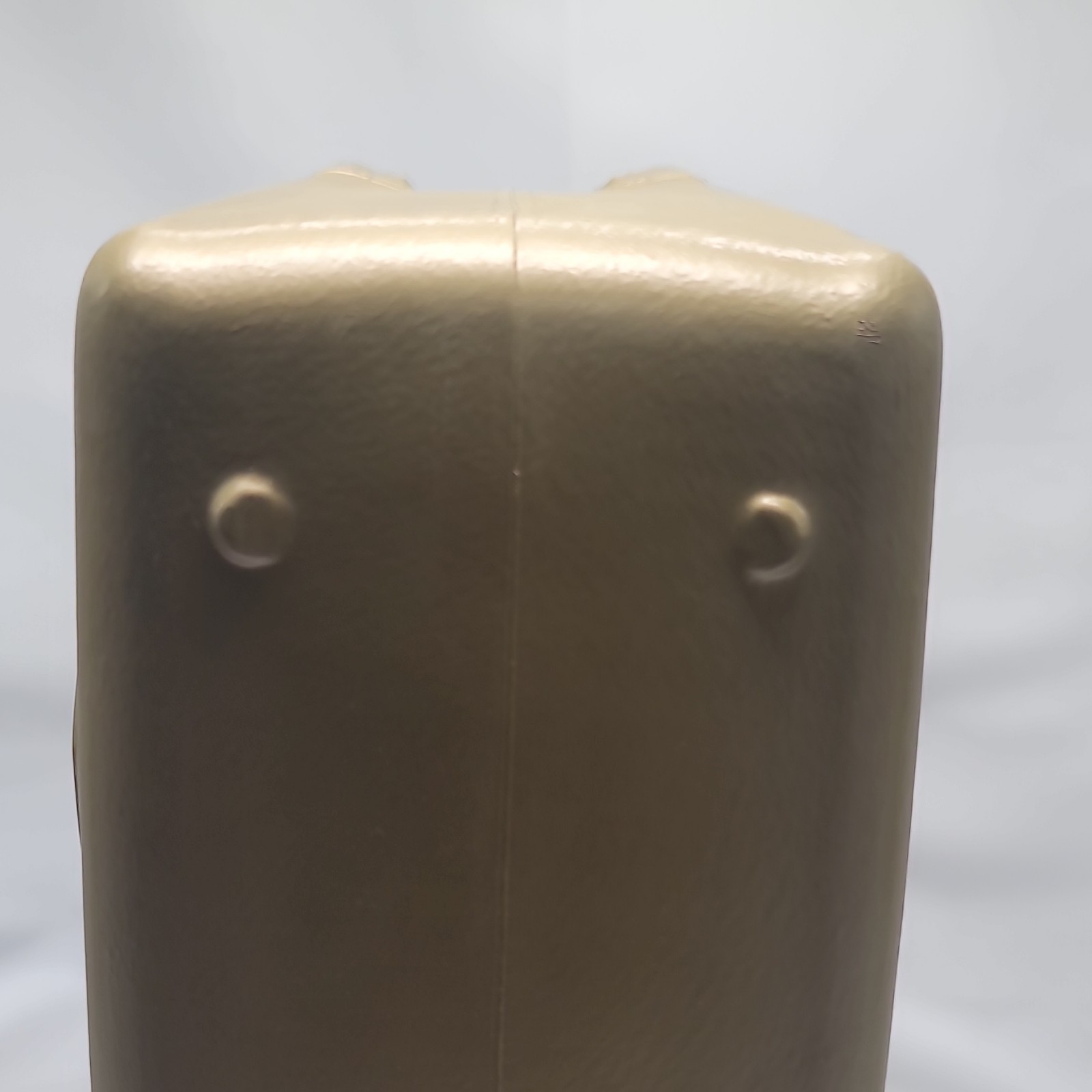 Great Bag Co. Embossed Beige Tote with Buckle Closure and Bottom Studs
