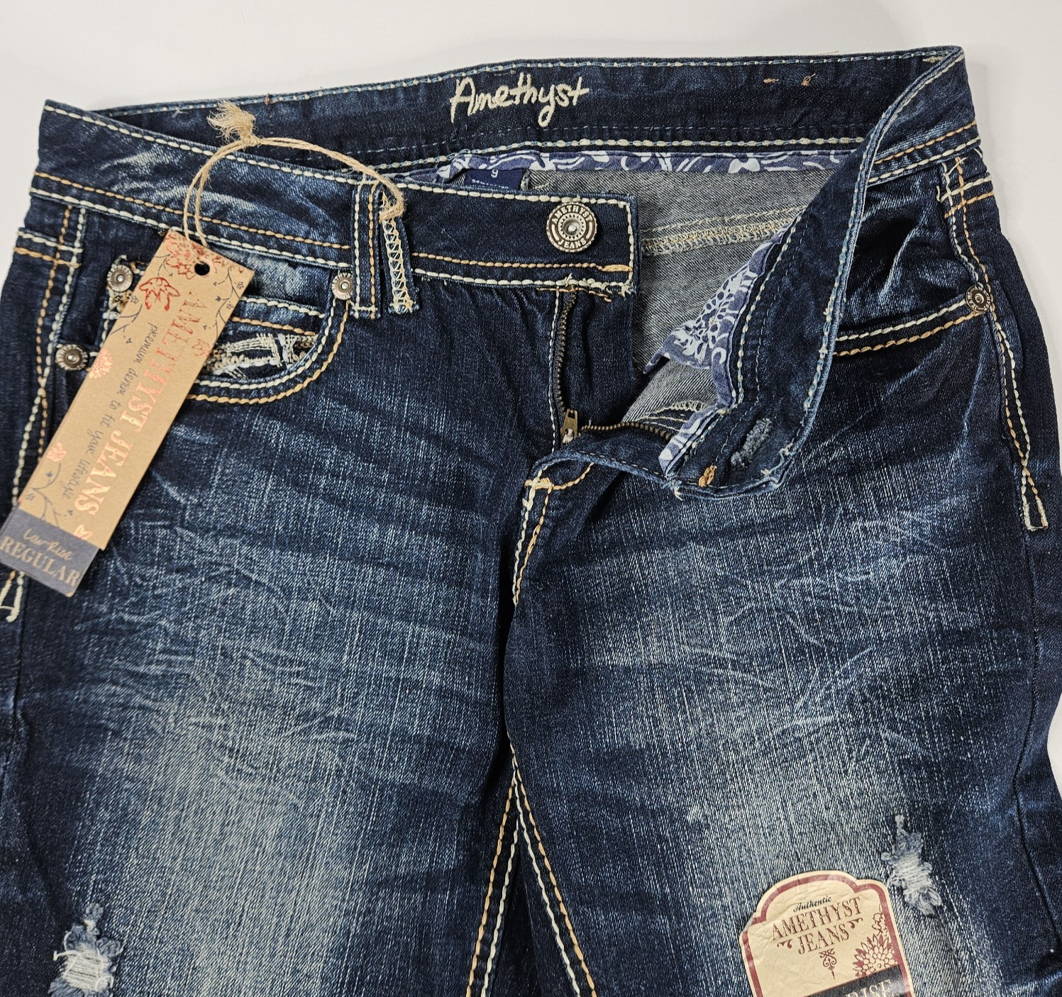 Amethyst Jeans Women’s Size 9 Low-Rise Bootcut Denim Blue