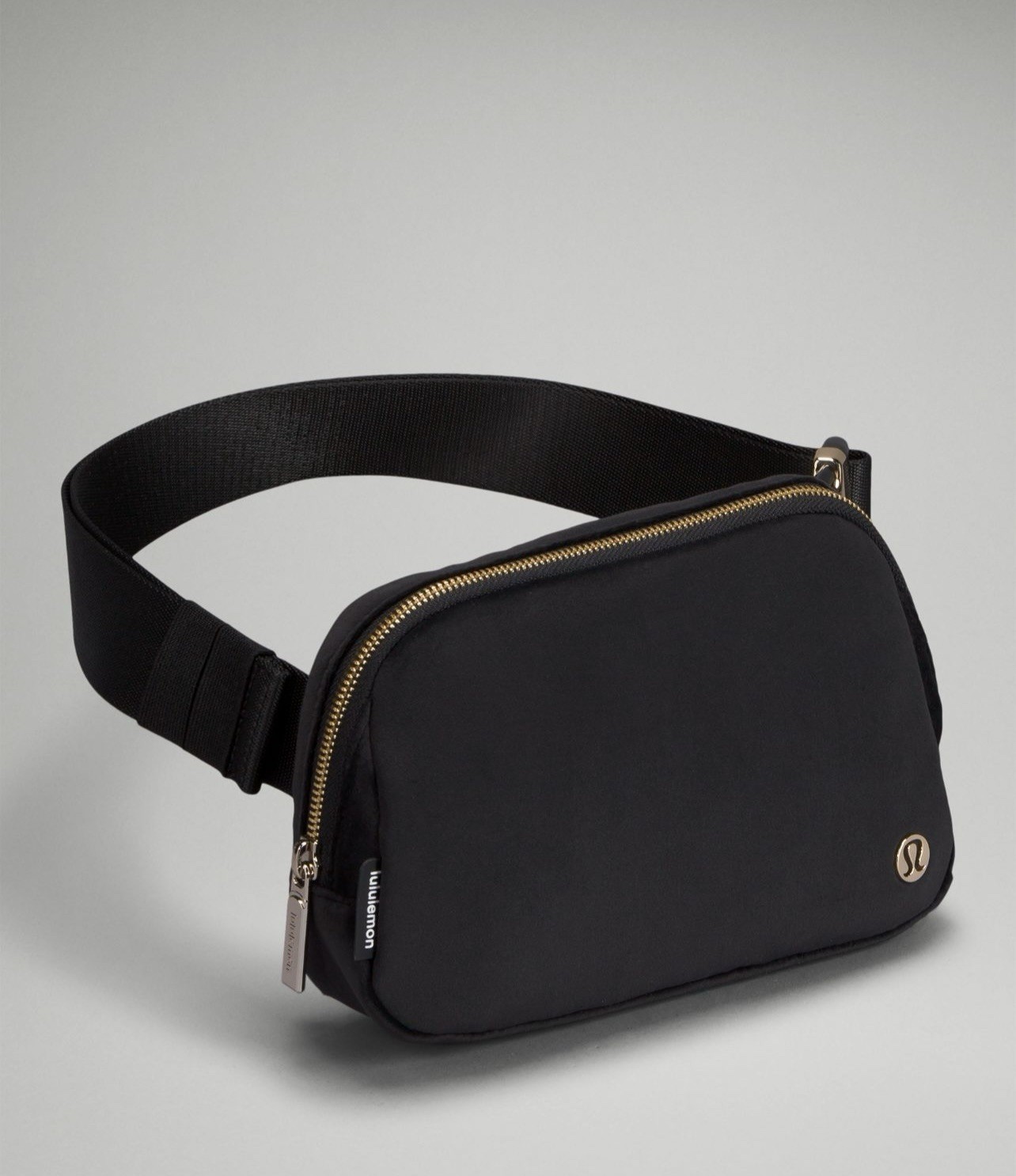 NWT Lululemon Everywhere Belt Bag 1L Velour – Black / Gold – Crossbody