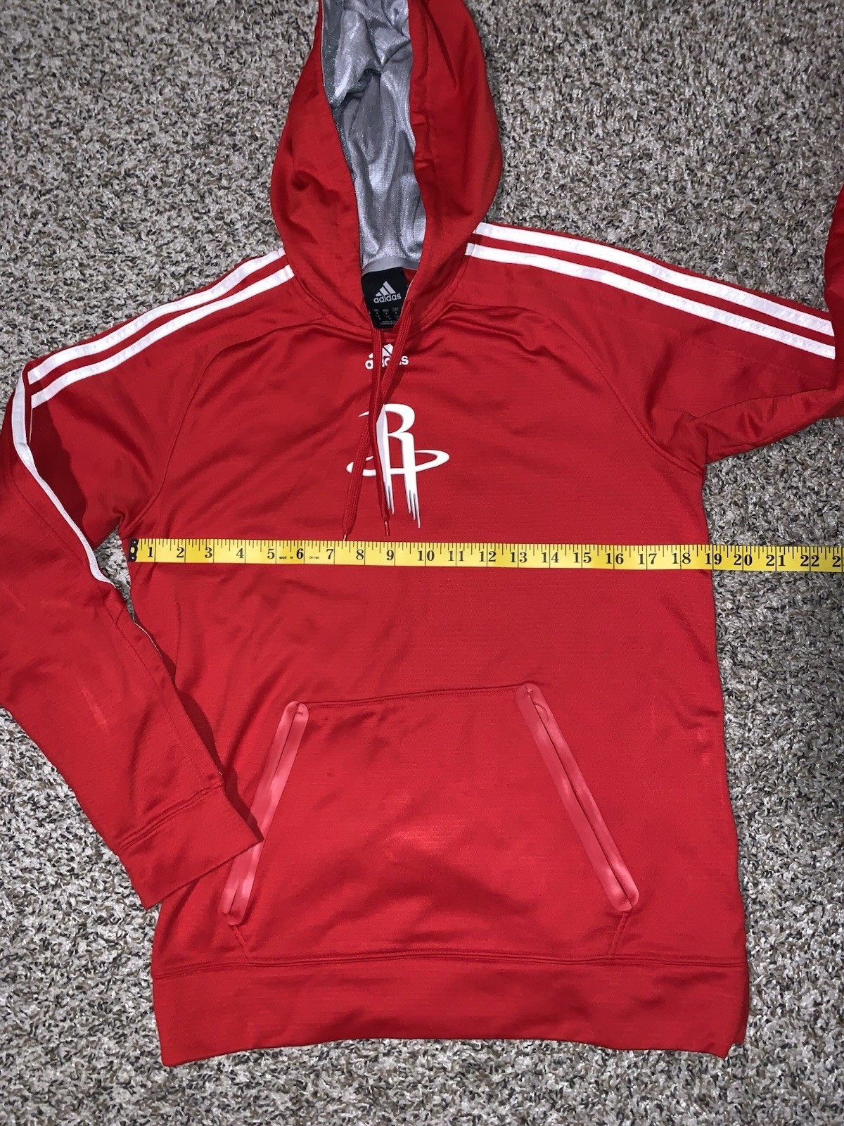 Houston Rockets Adidas Hoodie Sweatshirt Men Sz Small Red Pullover