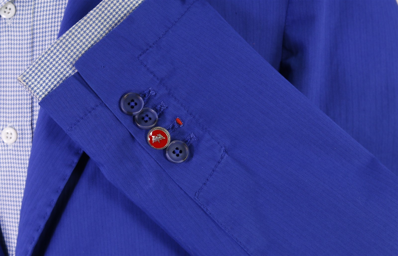 Mulish Italia Royal Blue Cotton Patch Pocket Unstructured Blazer Jacket 38S