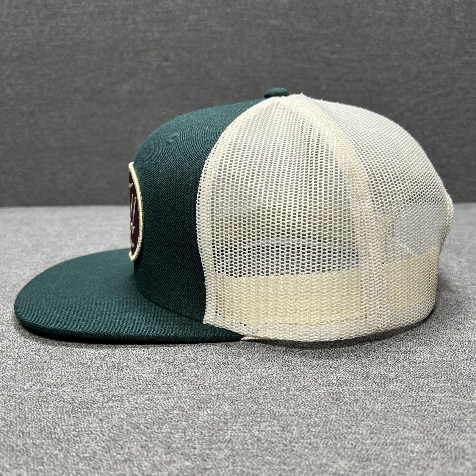 Troll Co Hat Cap Snap Back Mens One Size Green Mesh Trucker Patch Logo
