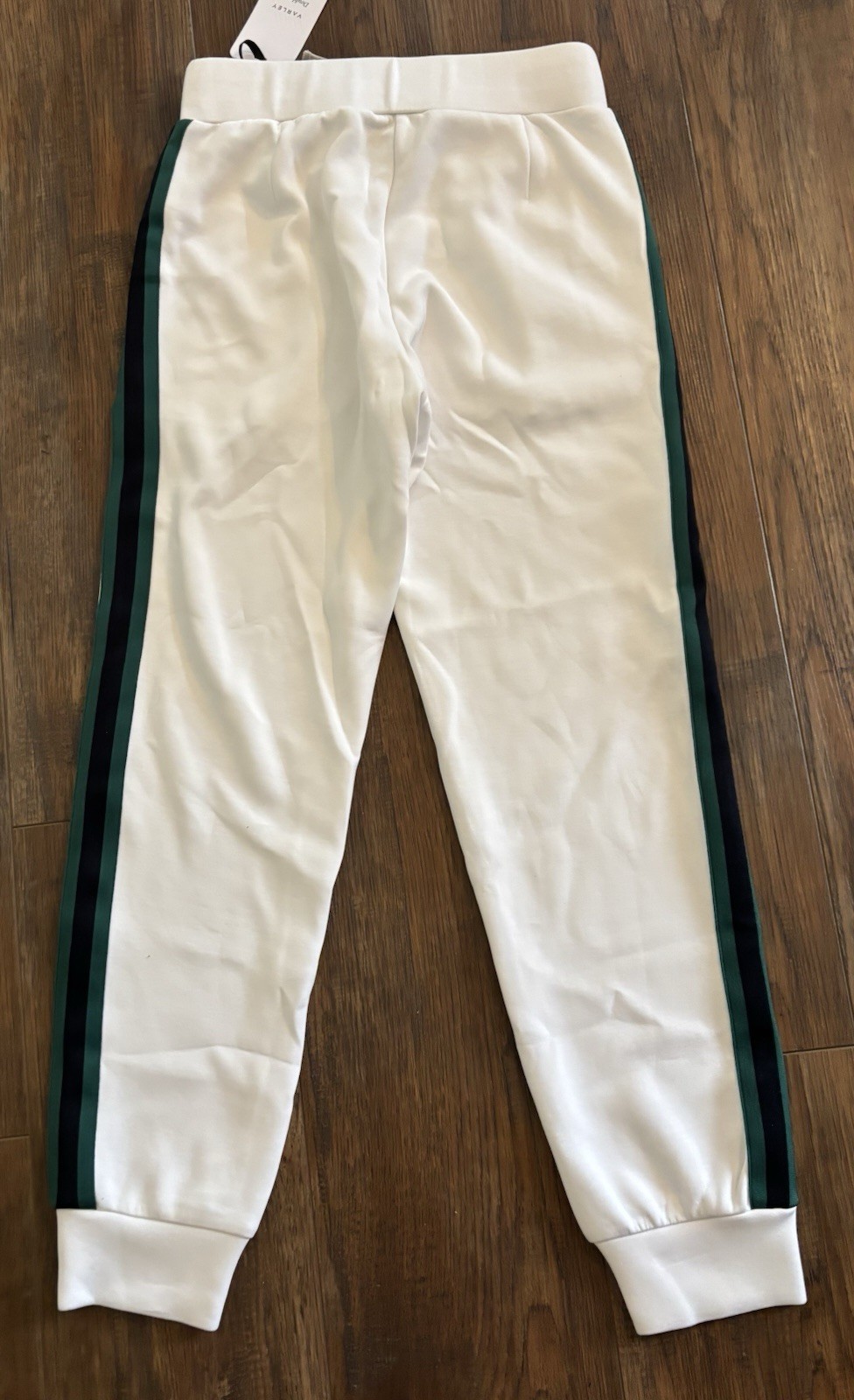 Varley DoubleSoft Slim Stripe Cuff Pants 26″ White Jogger Sweatpant XXS NWT $120