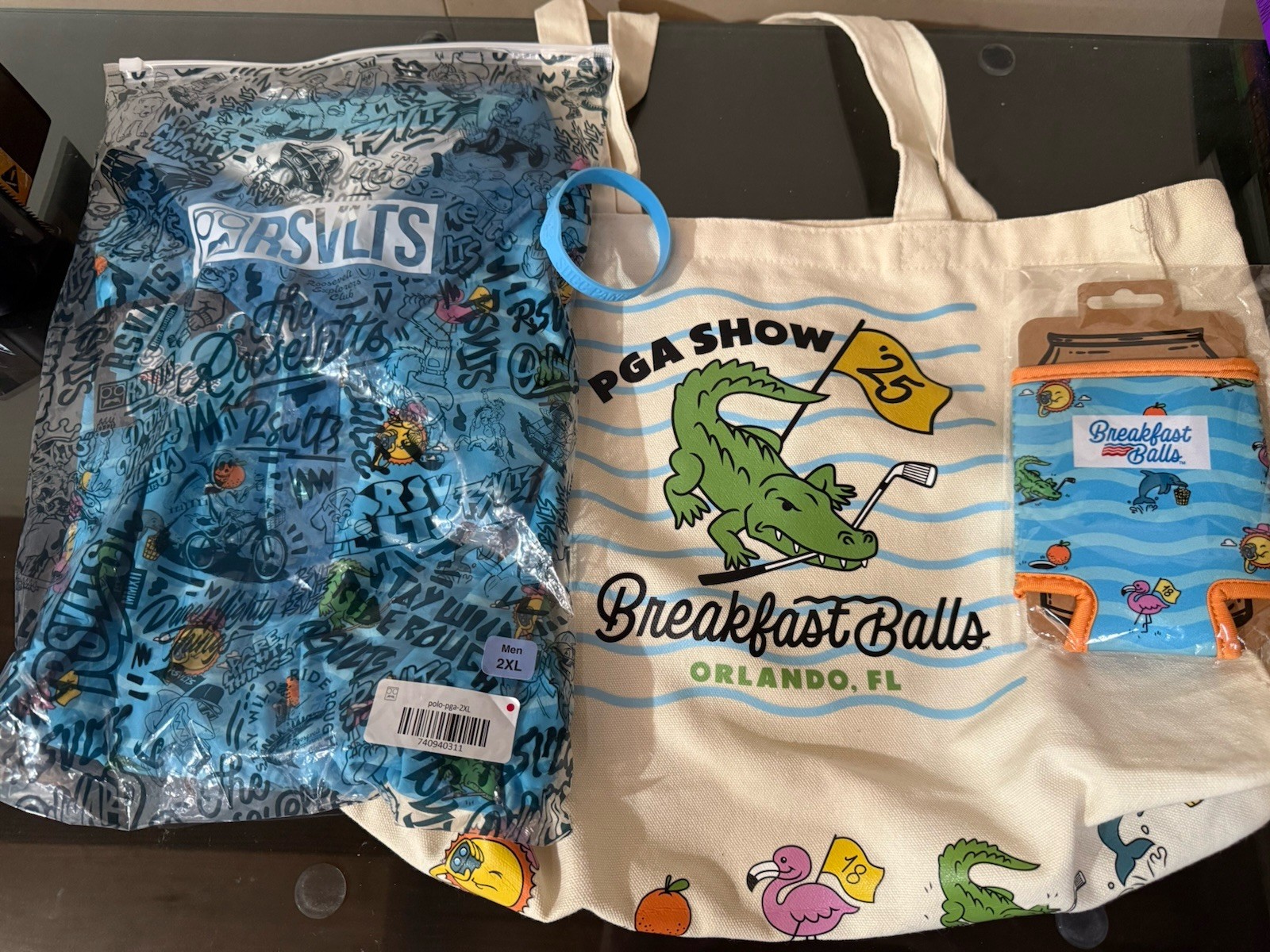Breakfast Balls RSVLTS PGA Show 2025 Limited Edition 2XL Polo NWT Bundle