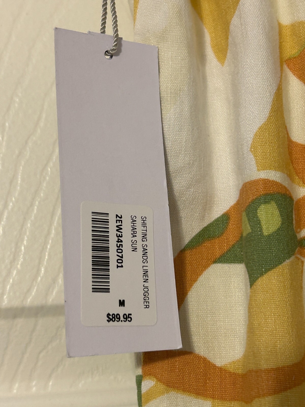 NWT SOFT SURROUNDINGS Sz M Shifting Sands Linen Sahara Sun Jogger Pants Pockets