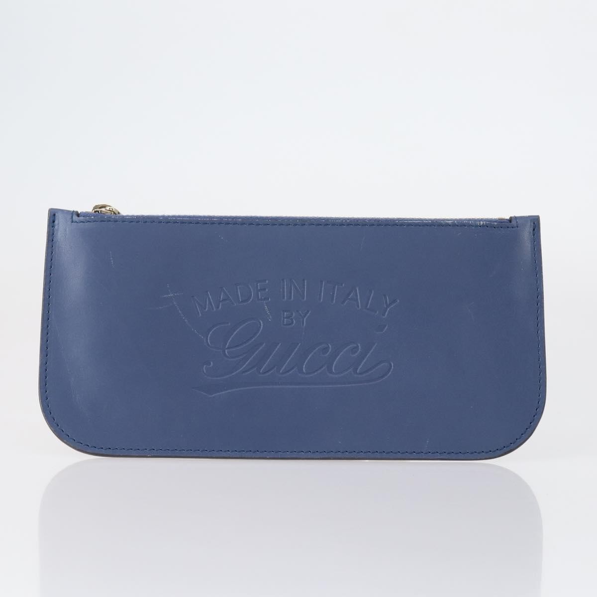 CELINE Fendi Gucci Cartier Macadam Canvas Pouch Leather 8 Set Blue Auth 148967