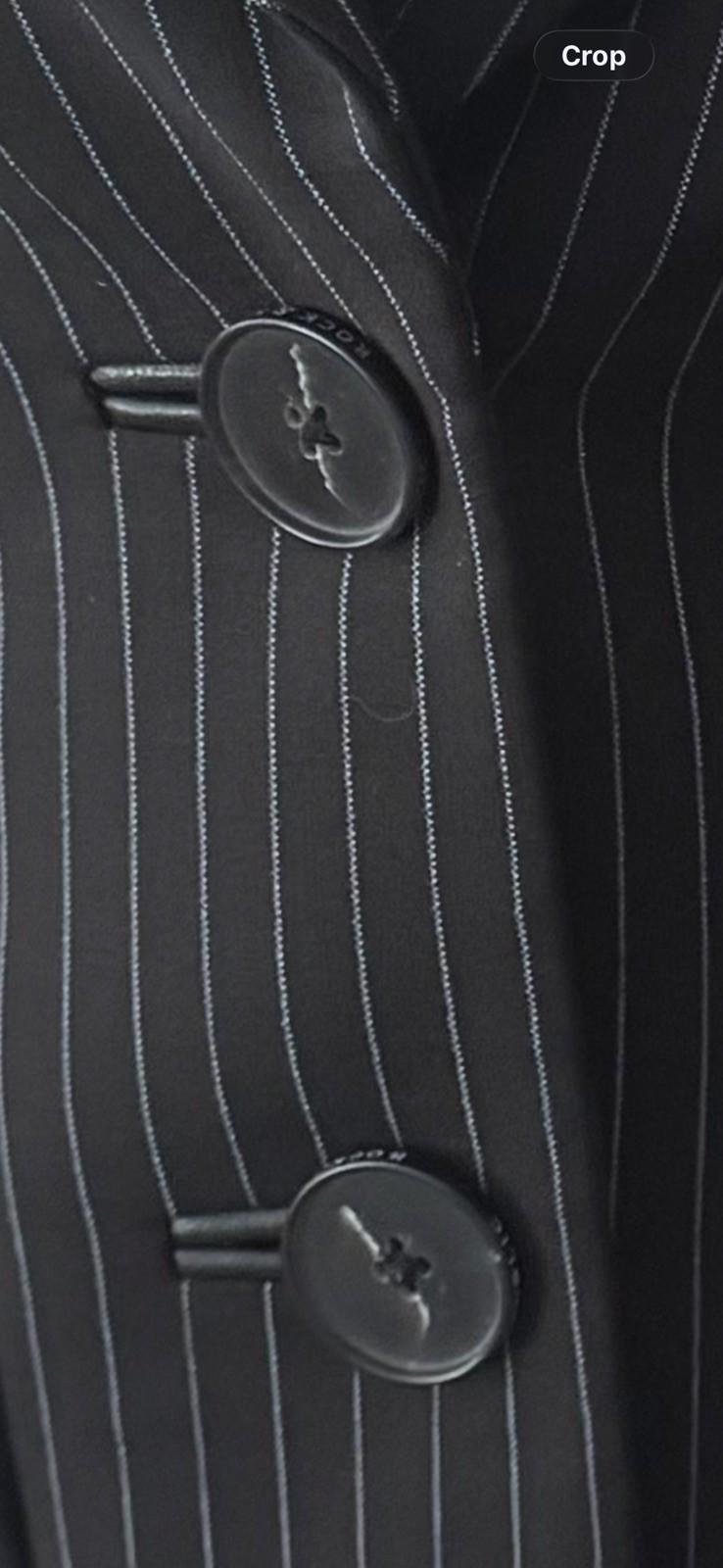 Vintage Rock & Republic Wool Silk Pinstripe Fitted Blazer 00P Y2K Rocker Chic