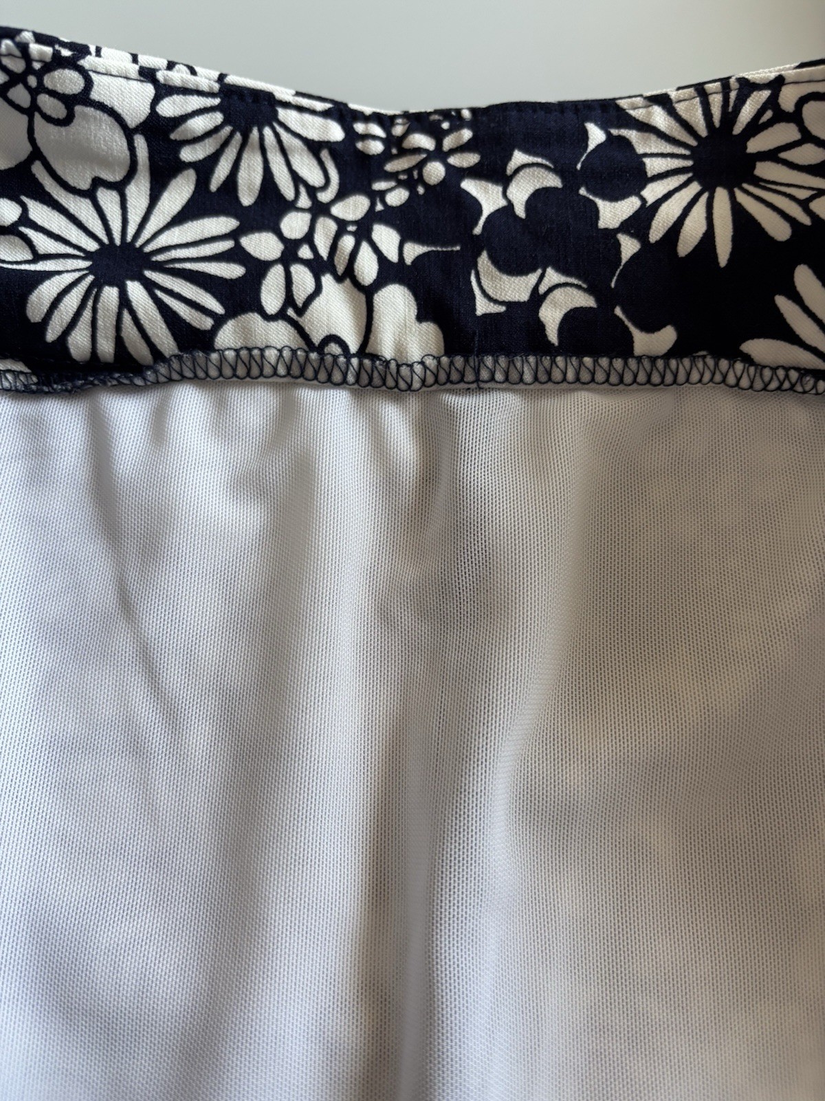 Kim Rogers Navy & WhiteFloral Cropped Pants Sz/18WNWOT