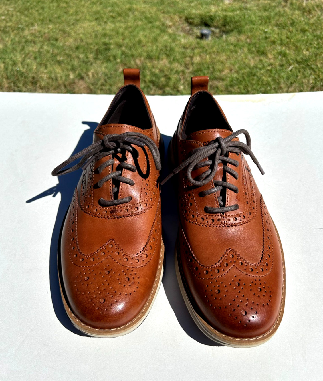 Cole Haan OriginalGrand Energyweave Wing Oxfords Shoes Sz 8 British Tan $180 NEW