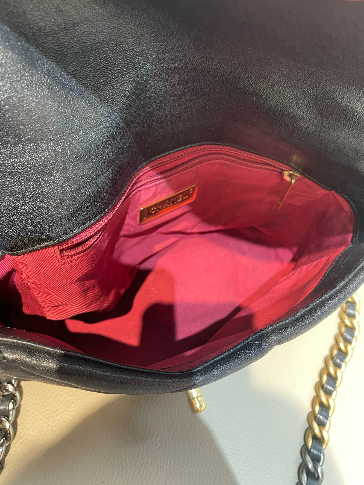 Chanel Small 19 Bag Lambskin Crossbody Bag (24.5×9×17)cm