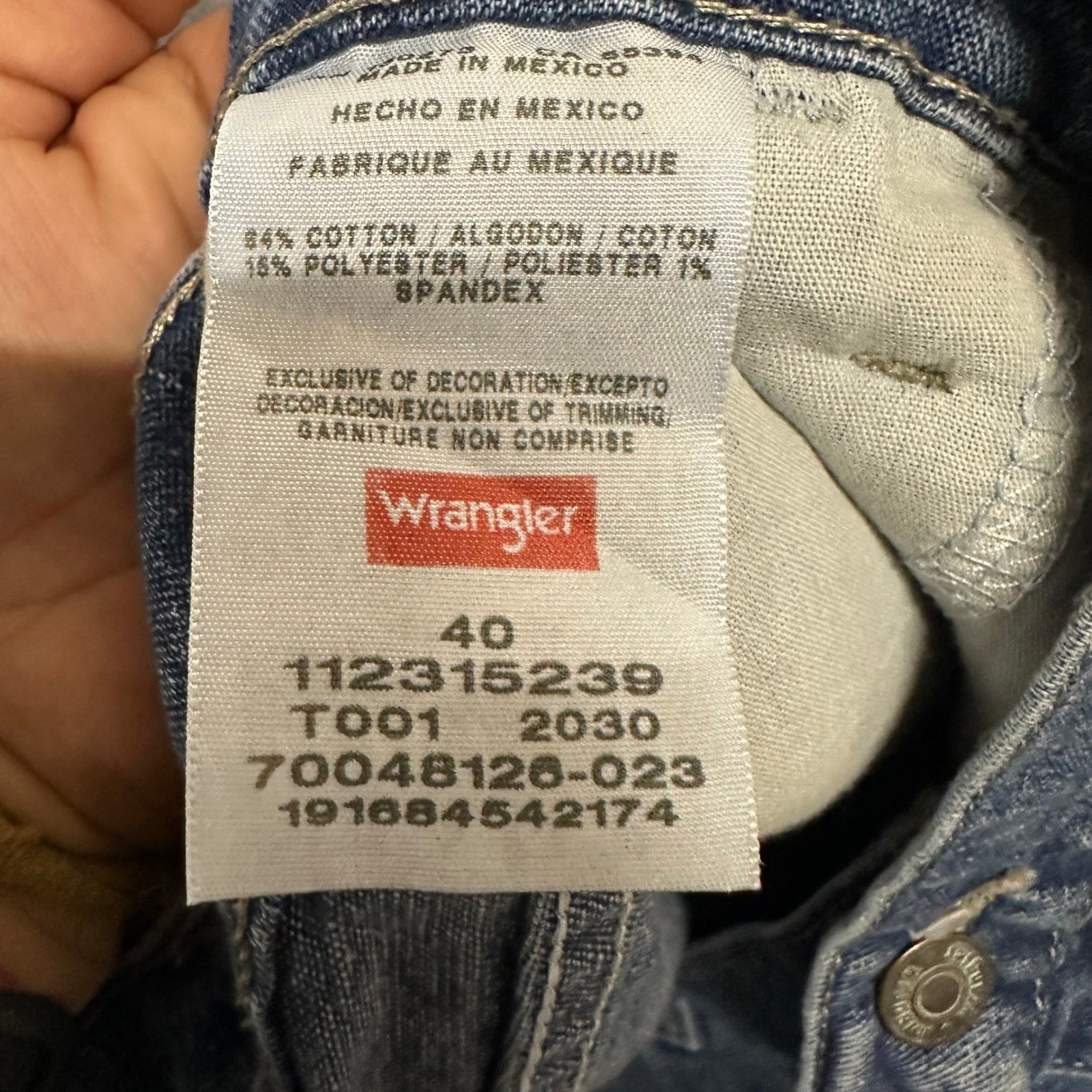 Wrangler Shorts Mens Size 40 Blue Denim Carpenter Relaxed Fit Utility Workwear