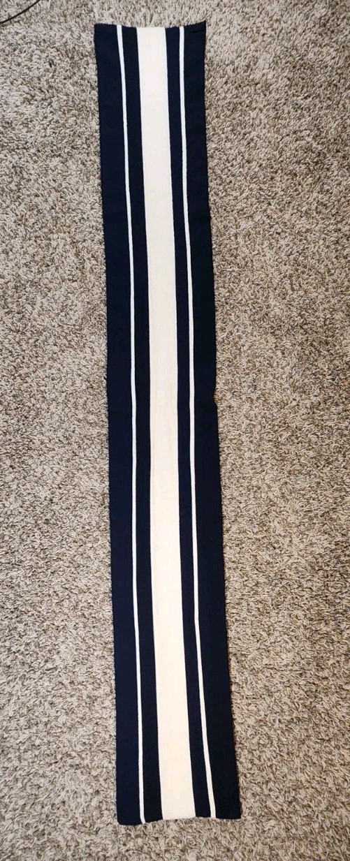 Vintage 1970s Wool Collegiate Striped Rugby Scarf Oxford England Ivy 10.25 x 73