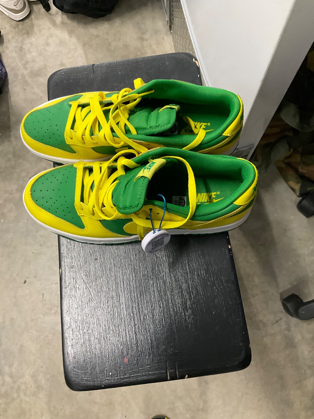 Nike Dunk Low “Reverse Brazil” Apple Green Yellow Strike-Mens Sz 10.5