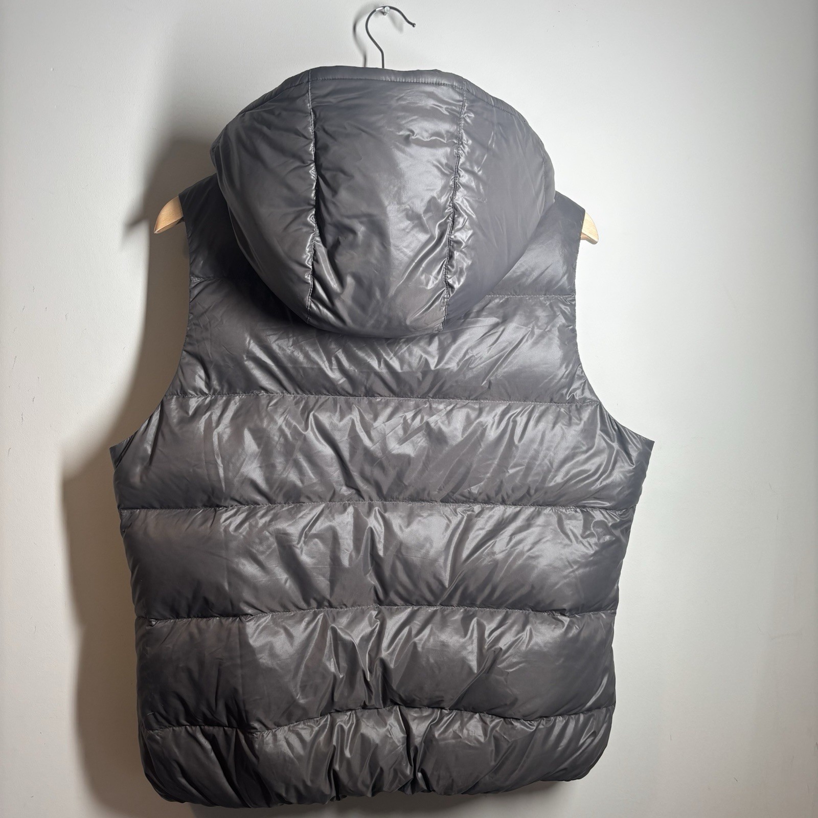 Nike Mens Down Filled Gilet Bodywarmer Jacket With Removable Hood Size XL