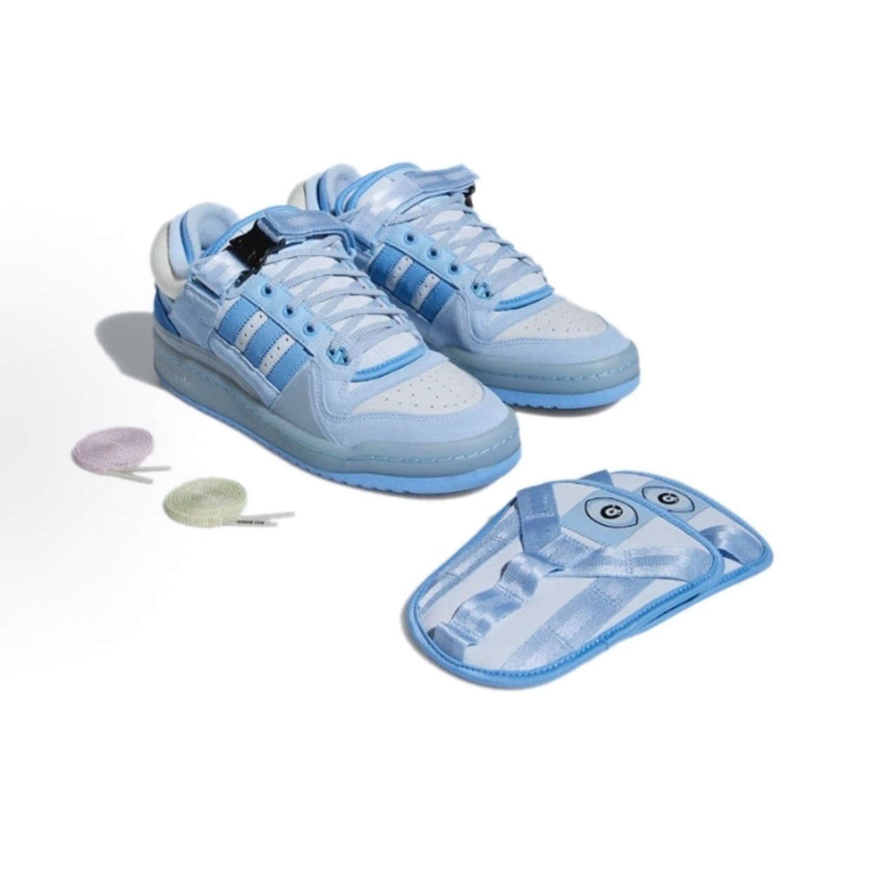 Bad Bunny × adidas Forum Buckle Low Blue Tint GY9693 NEW WITH BOX