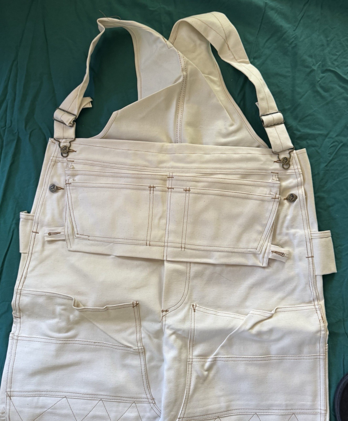 Vintage Ben Davis Overalls Mens Carpenter USA Natural Color 40×32 New Old Stock