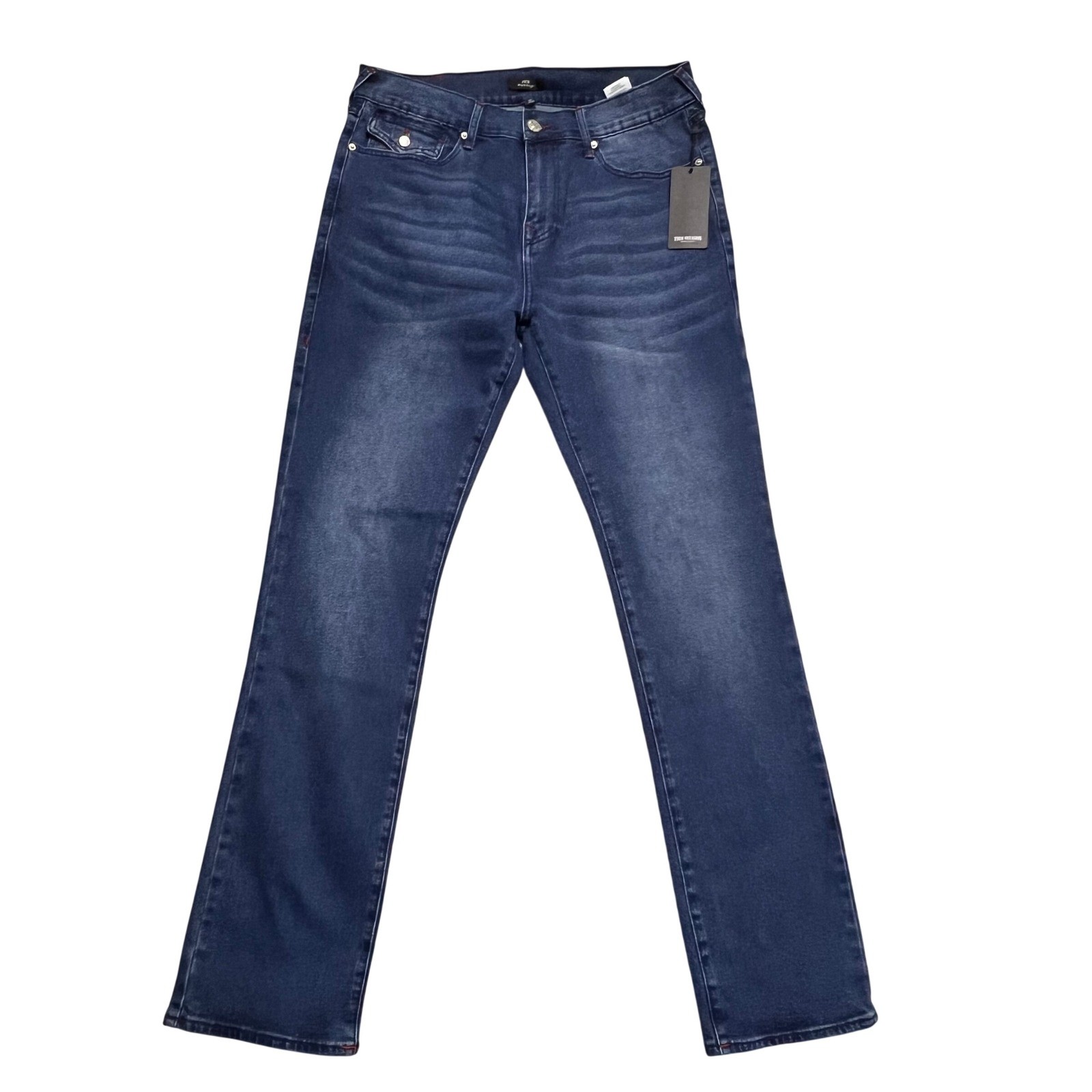 True Religion Ricky Relaxed Straight Mens Jeans Medium Rustic Barn Wash Size 34