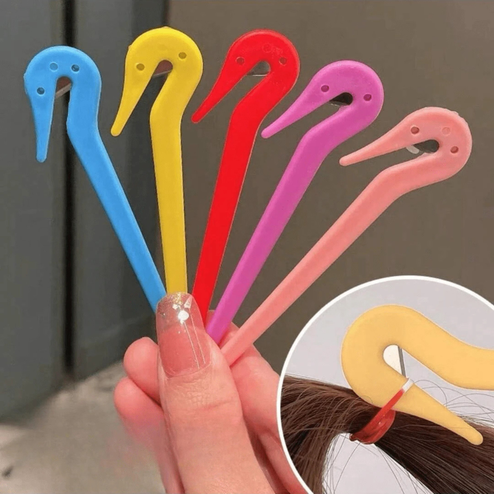 2x Elastic Hair Band Cutter Disposable Rubber Band Remover Hair Tie Cutting Tool