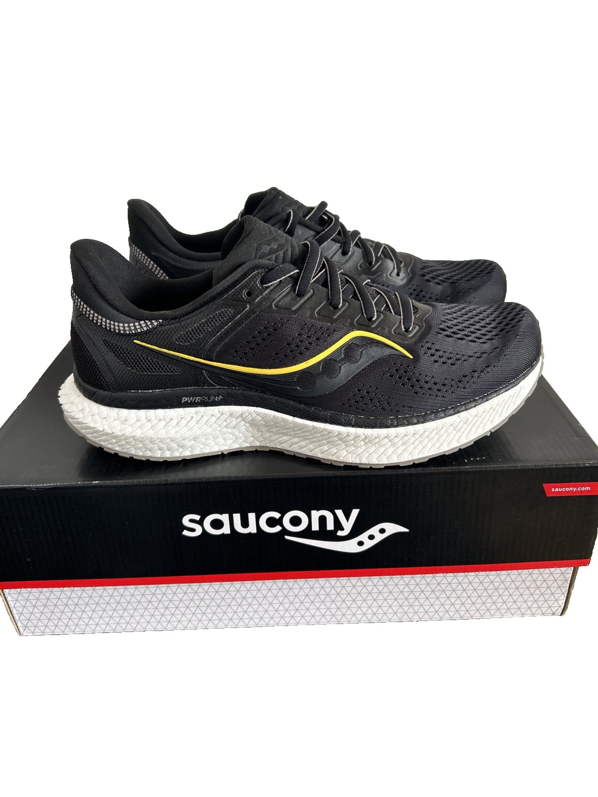 Saucony Men’s Hurricane 23 Running Shoe Black/Gold Size US 9 New in Box
