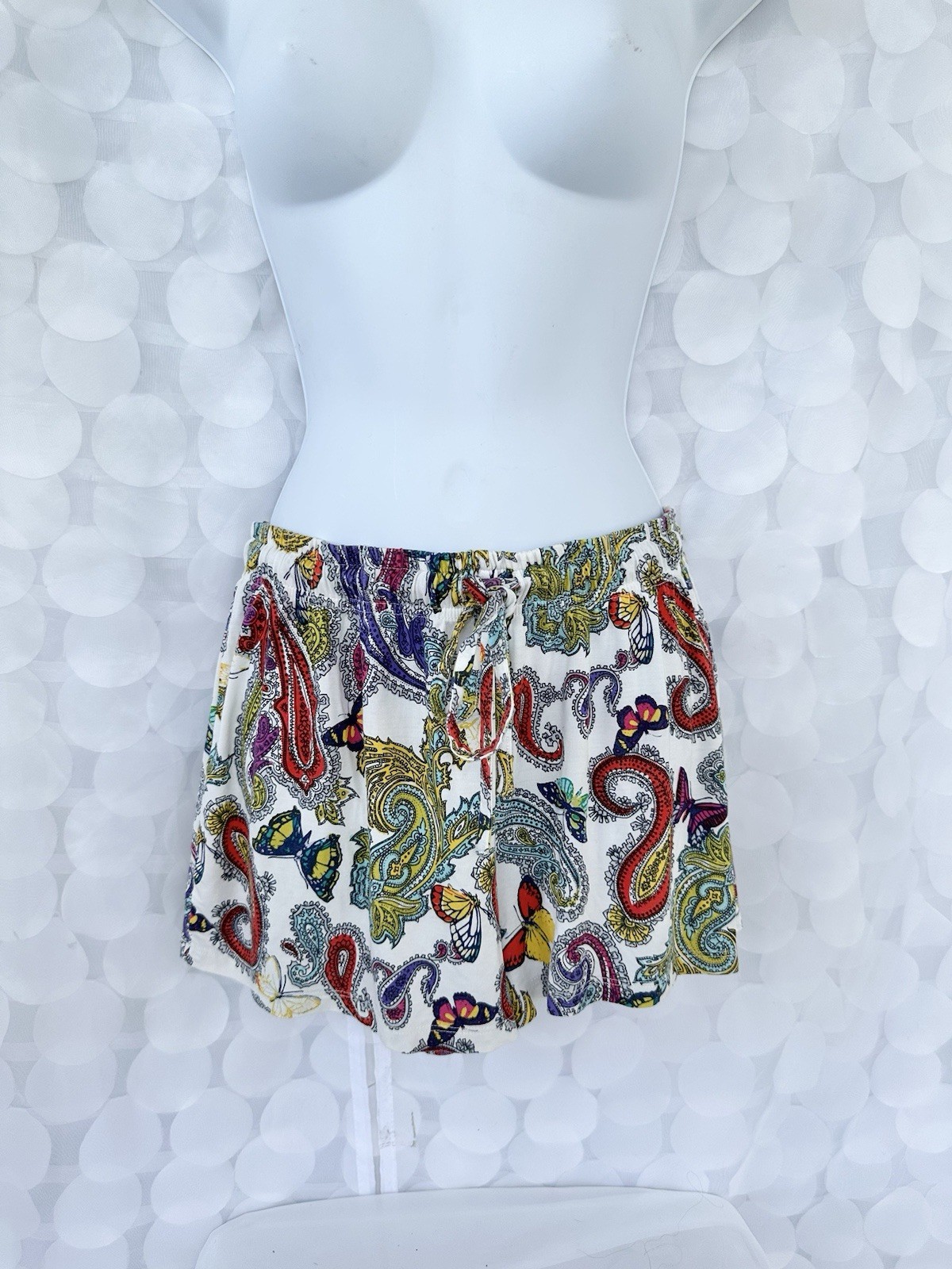 World Market Small/ Medium Colorful Paisley Drawstring Boxer Shorts MODEL S M