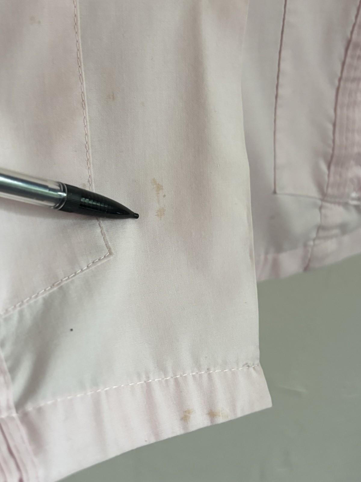 Vintage ’80s Haband! Pink Guayabera Embroidered Mexican Button-Up Shirt Size M