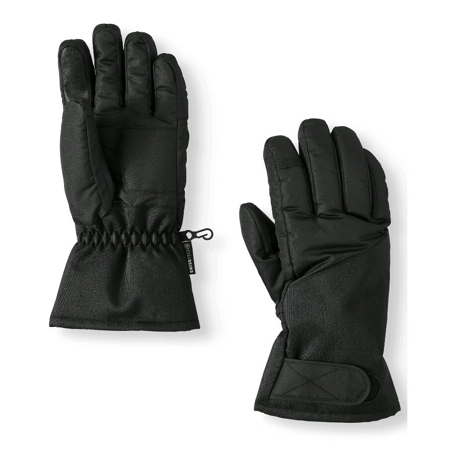 Swiss Tech Men’s Black 3M Thinsulate Touch Screen Compatibility Basic Gloves