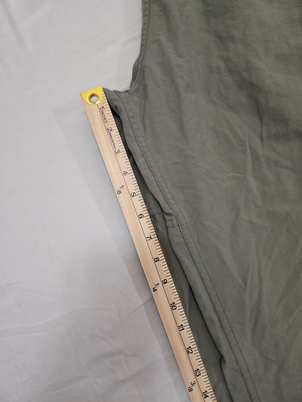 Columbia Pants Mens L Green Cargo Relaxed Microfiber Nylon Polyester Belted