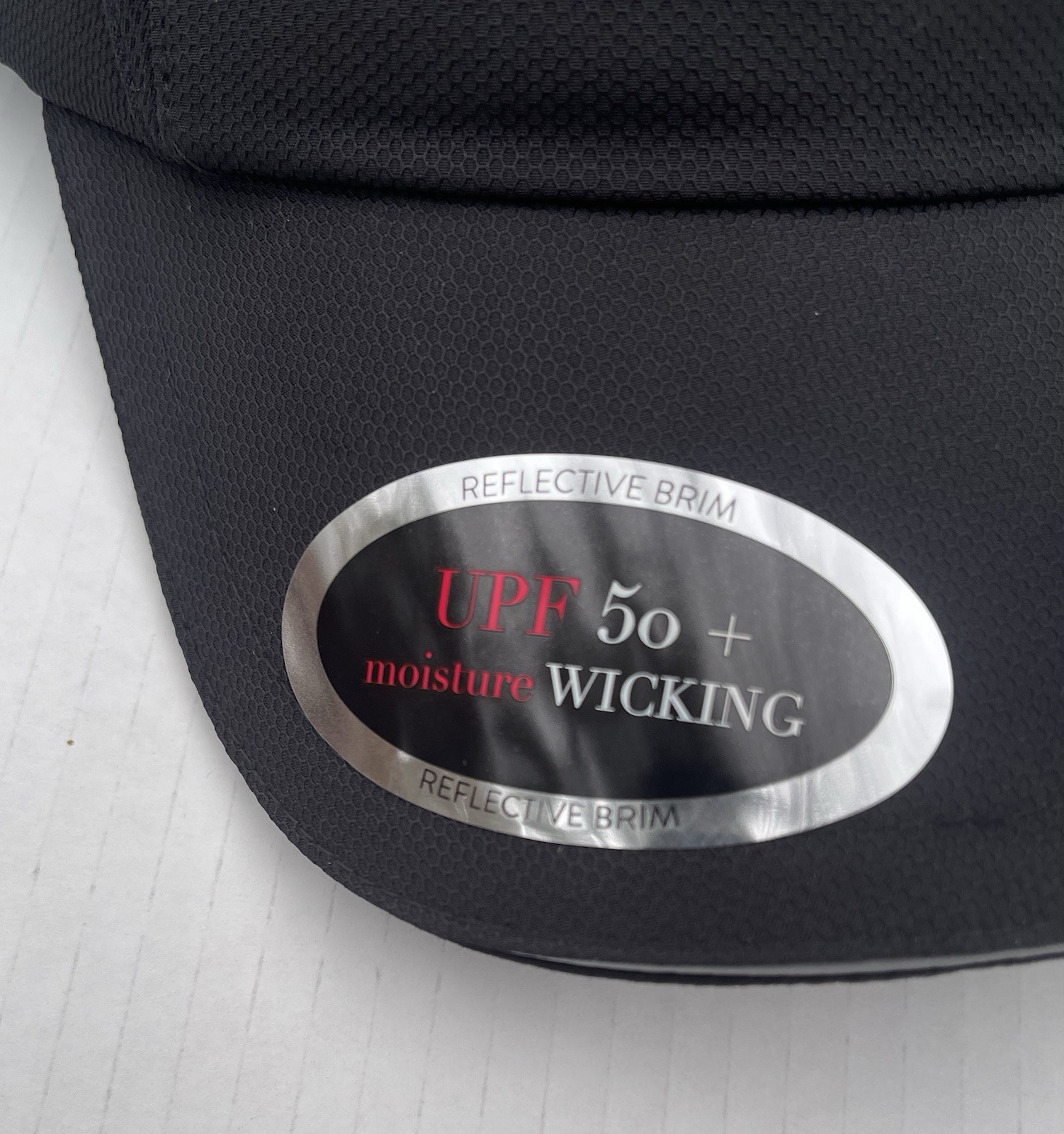 New balance performance moisture Wicking Hat New Black Reflective, Brim ￼