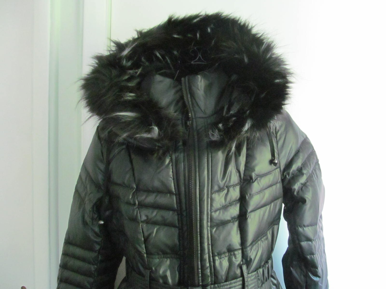 New Fleet Street Down Hooded Dark Green Jacket Size M $200