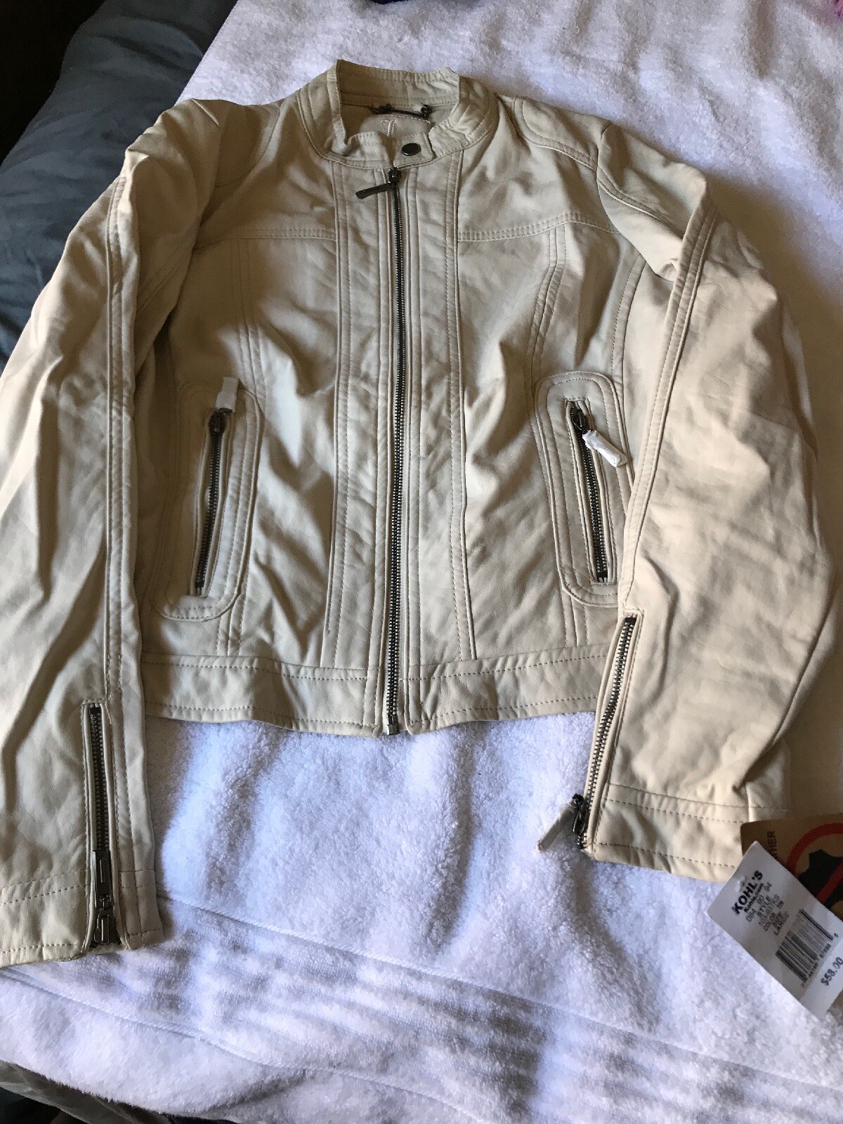 Women Vegan Leather Jacket Size L.100% Vegan Leather. No Animals Have Been Harm