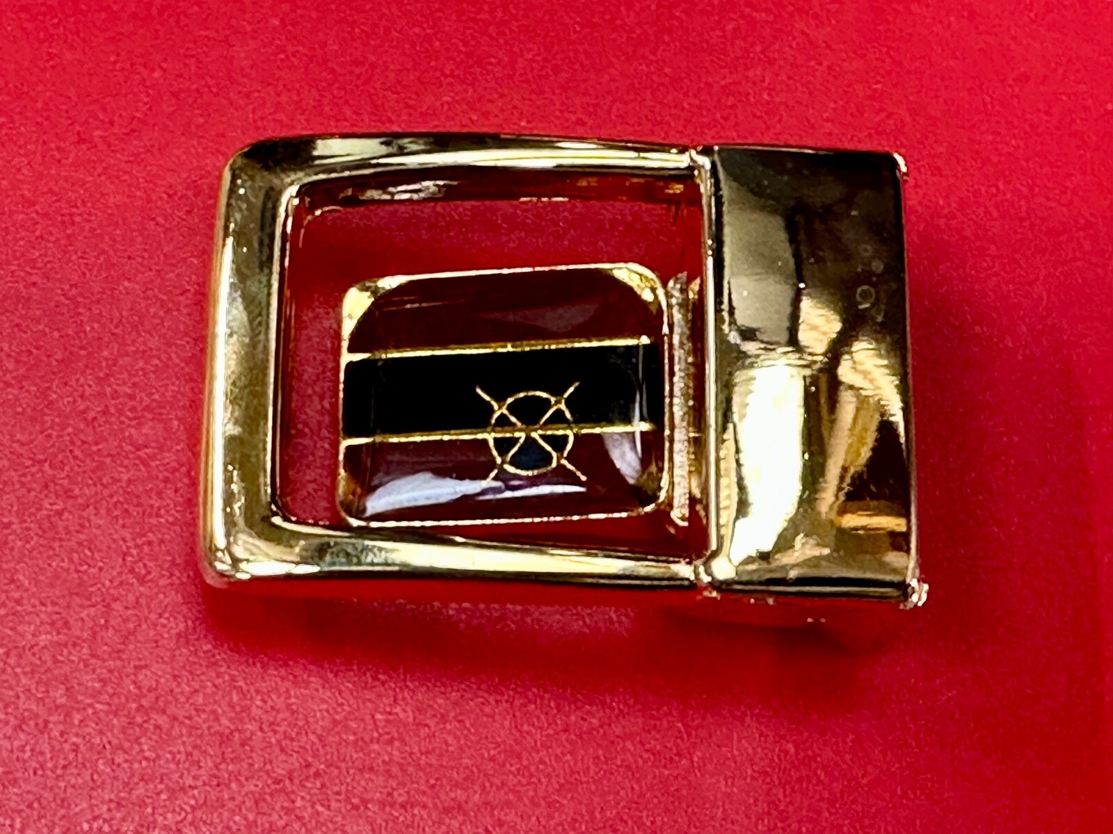 Sail Boat Wheel Nautical Retro Small Swing Out Gold Color Belt Buckle