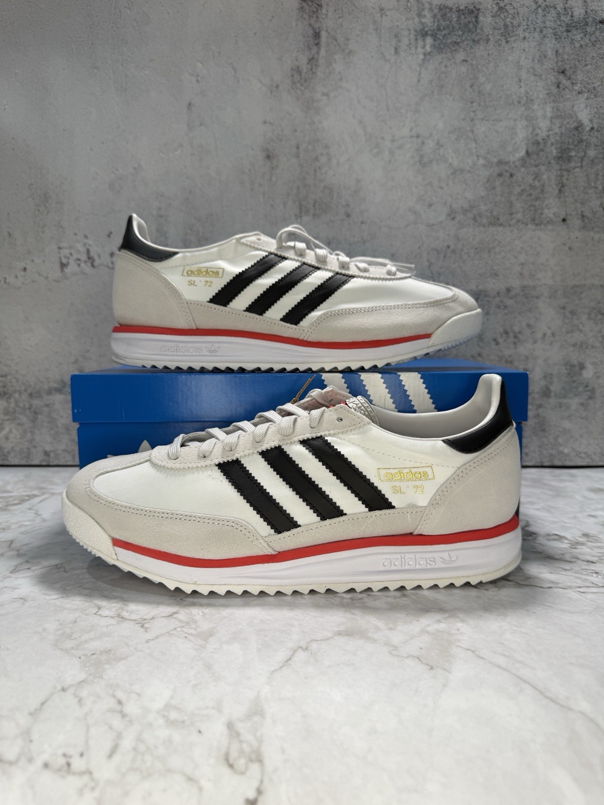 ~Adidas SL72 RS White Black Red Authentic | JS0746 | Men’s Size 10.5