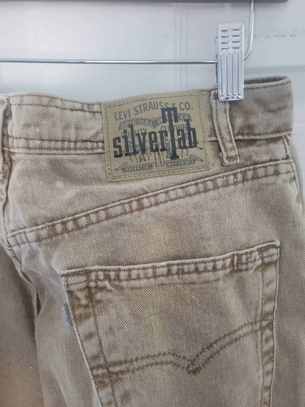 Levi’s SilverTab Baggy Tapered Beige Jeans Purple Label 31×34 (Read Discription)