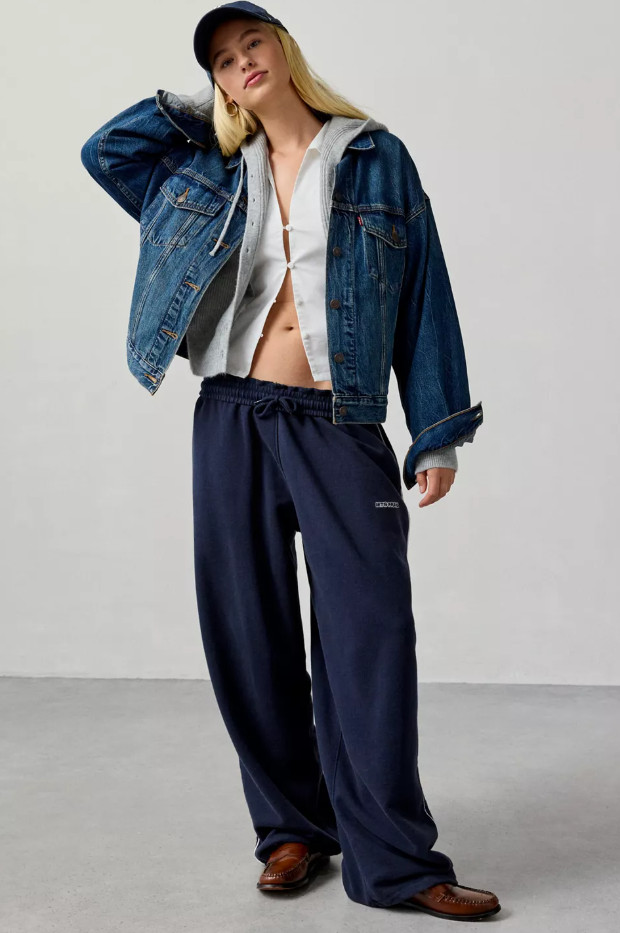 iets frans Harri Wide Leg Jogger Pants 100% Cotton Baggy Sweatpants Choose Color