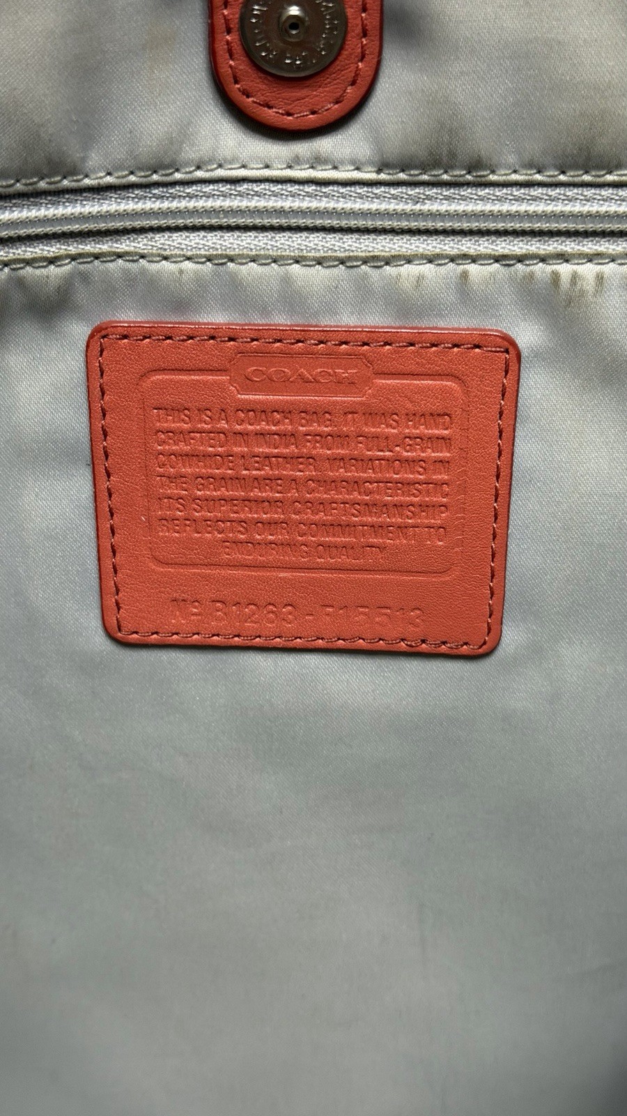 Coach Ashley Bag In Coral with OG Hangtag and Crossbody Strap F15513 Leather Bag