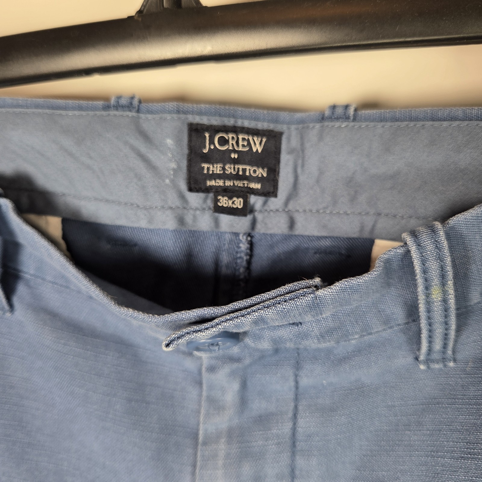 J.Crew Mens 36×30 The Sutton Blue Chino Straight Leg Mid Rise Pants Casual Work