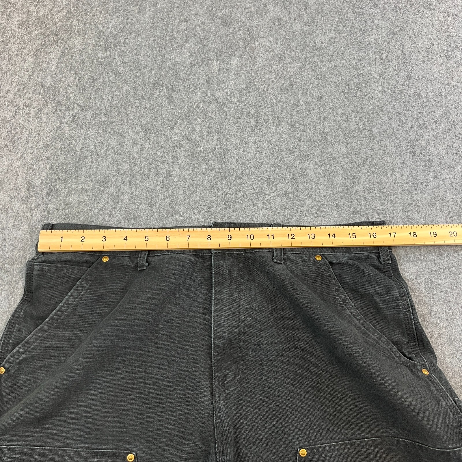 Vintage Carhartt Mens Jeans Double Knee Straight 34 32 Carpenter Loop Black