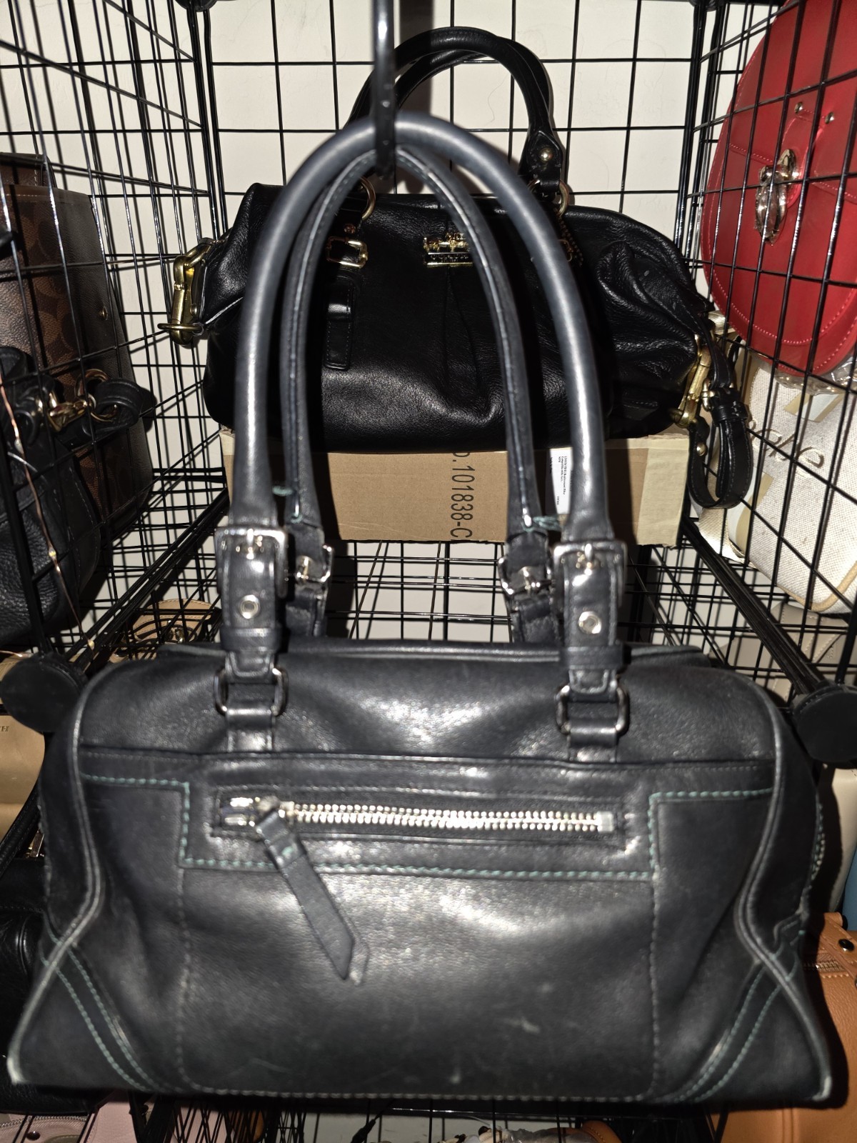 Coach Hamptons Leather Satchel 8A69