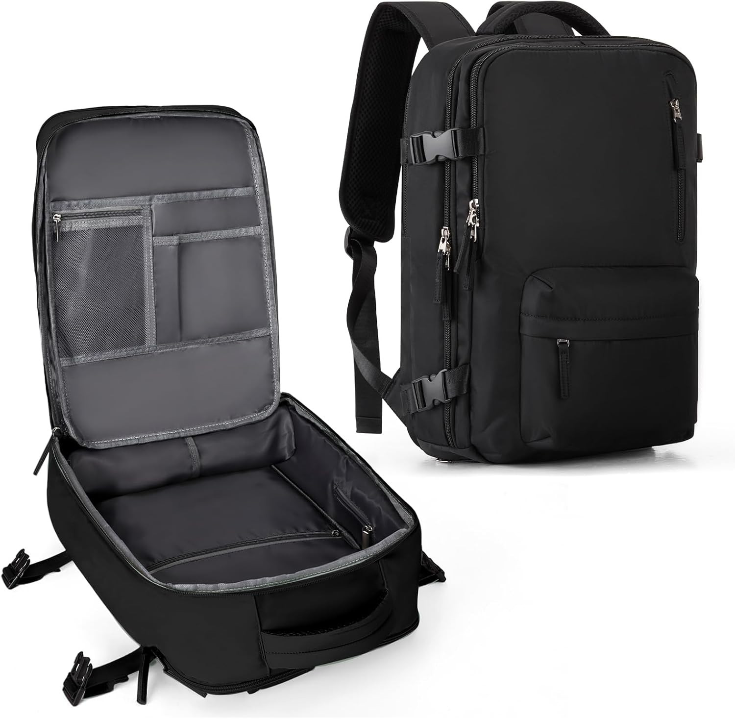 Large Travel Daypack Waterproof Laptop Backpack Carry On Black