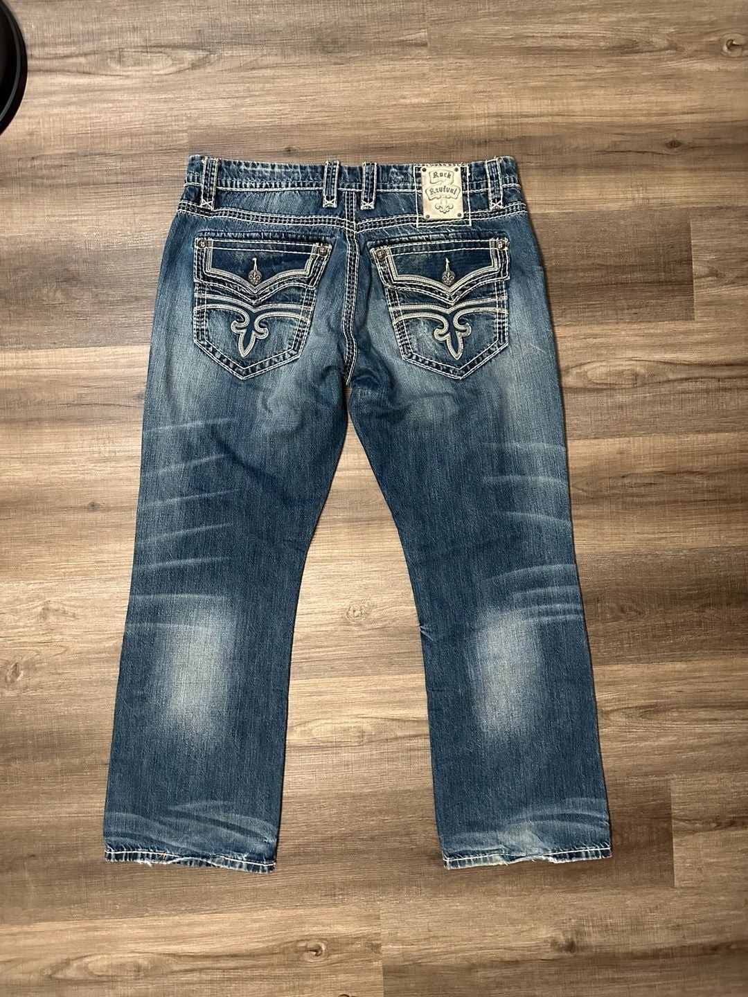 Rock Revival Leon Relaxed Straight Jeans Men’s Size 38
