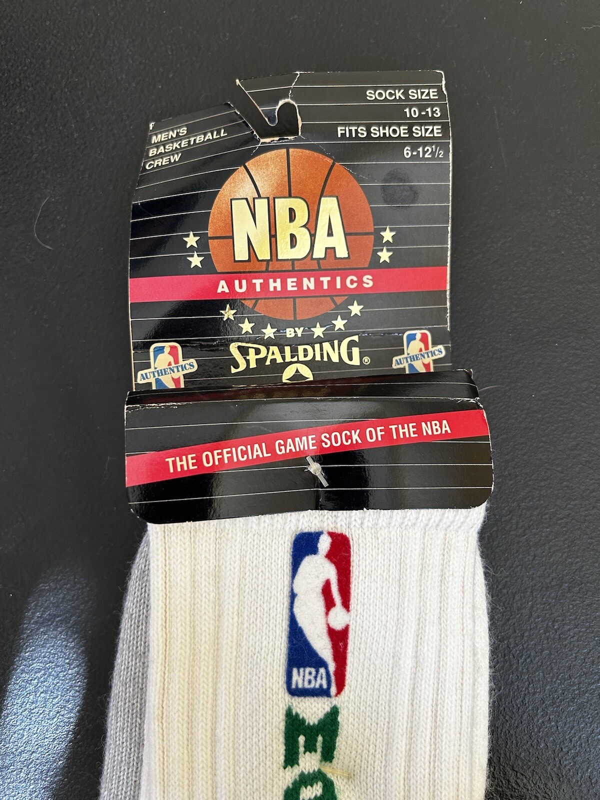 Mens Vintage Socks NBA Dallas Mavericks Made USA Size 10-13 Spalding 90’s NOS.