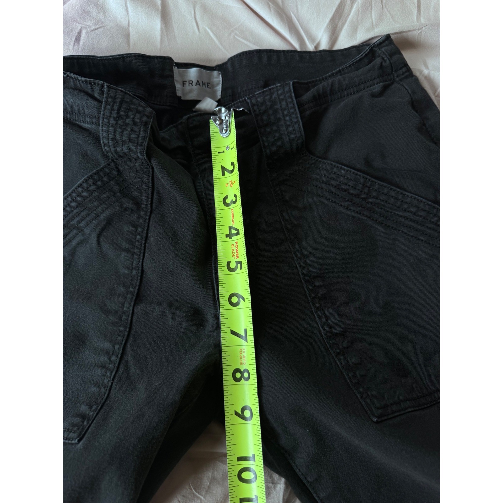 FRAME Washed Black Cargo Gorpcore Jogger Pants Ankle Zip Size 27