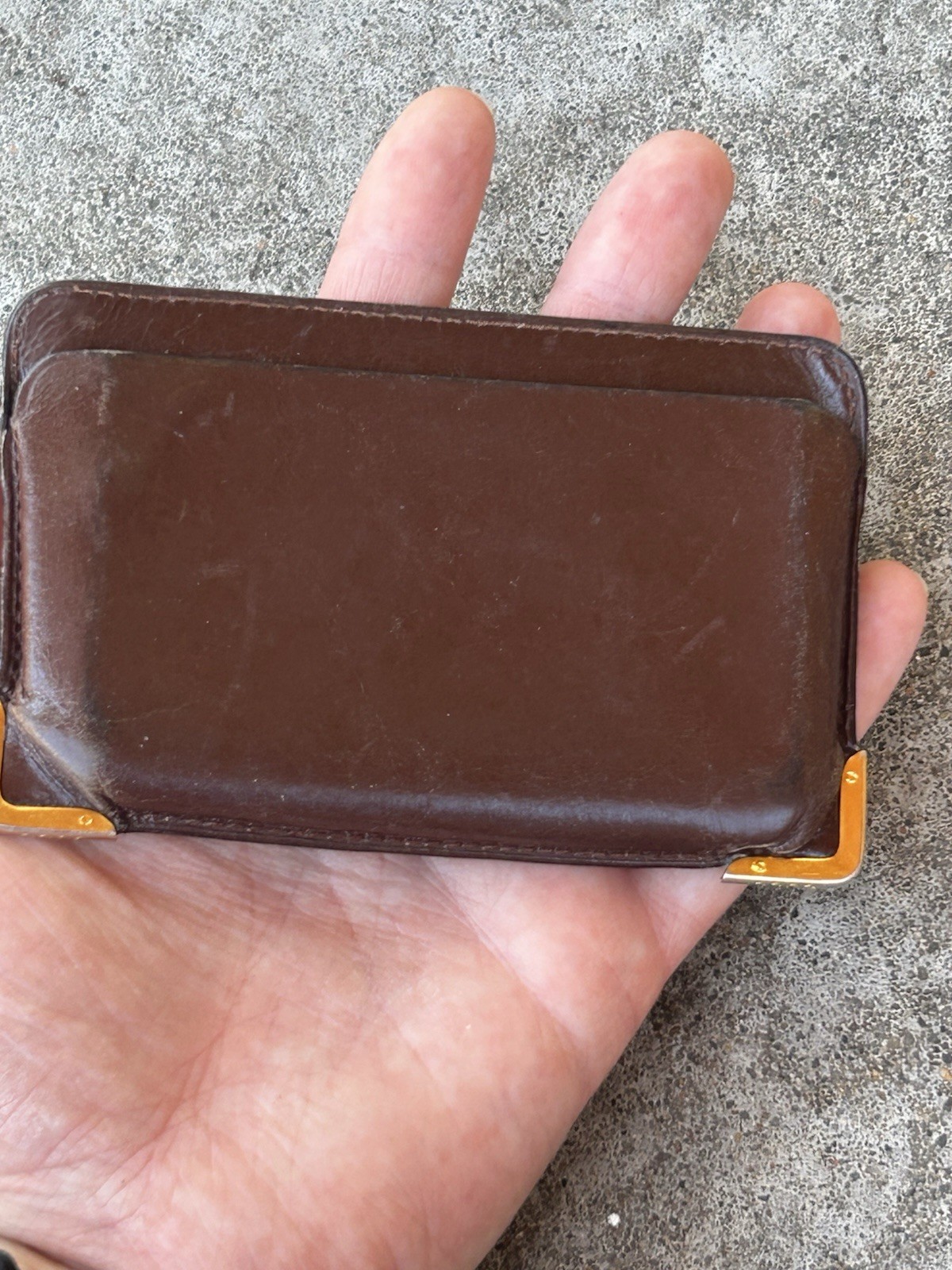 Vintage GUCCI Card Holder Brown Leather Vintage GUCCI Wallet Men’s Gucci Wallet