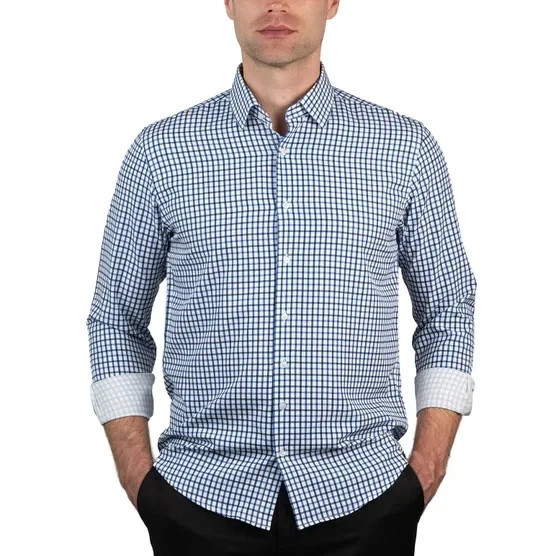 Nautica Men’s Performance Slim Fit Dress Shirt, Color: BLUE XL 17-17.5 32/33 NWT