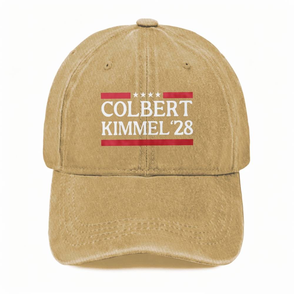 Colbert Kimmel ’28 Late Night Comedy Hat Talk Show Fans Unisex Washed Baseball