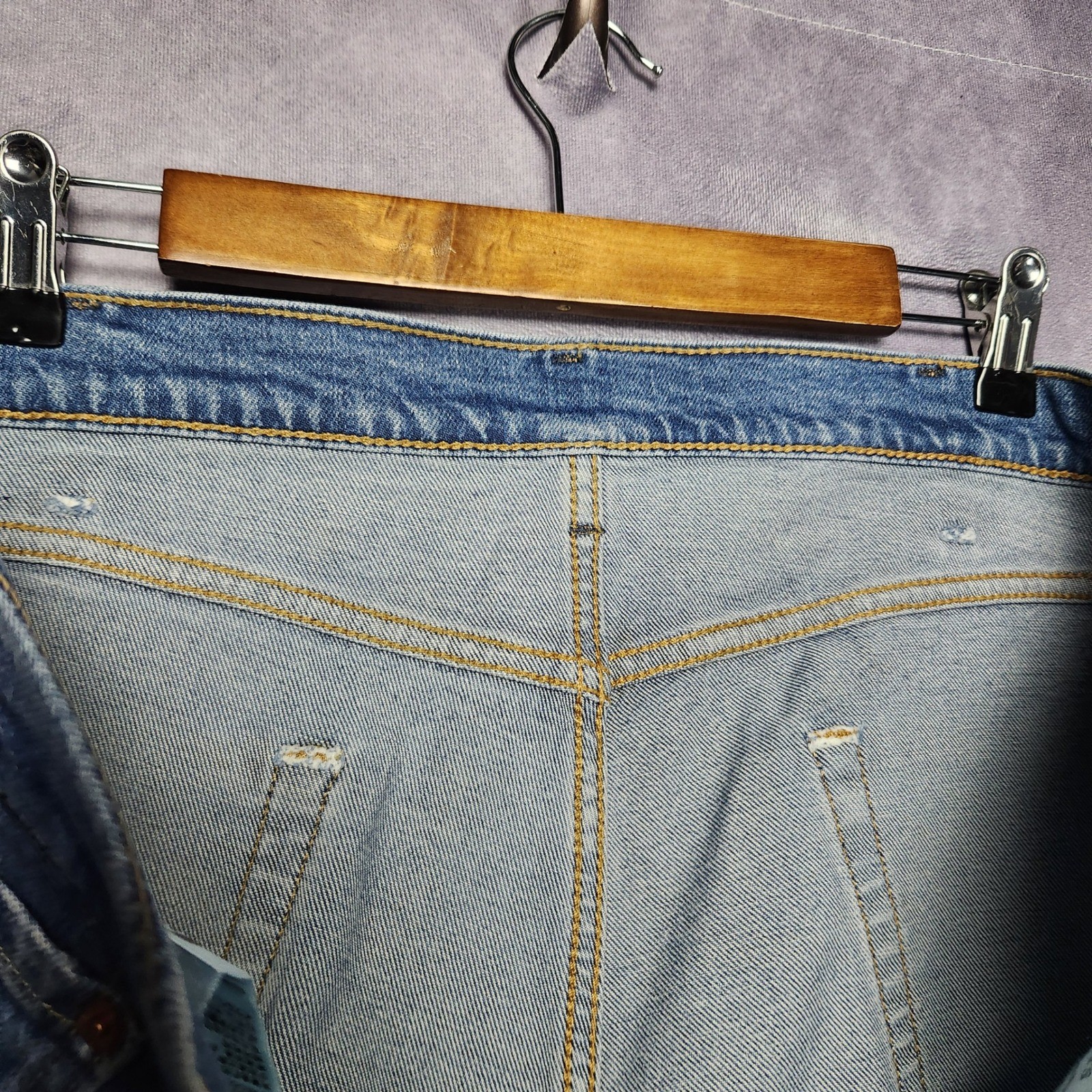 Levis 505 Regular Fit Straight Leg Jeans Mens 40×30 Medium Wash Blue Denim