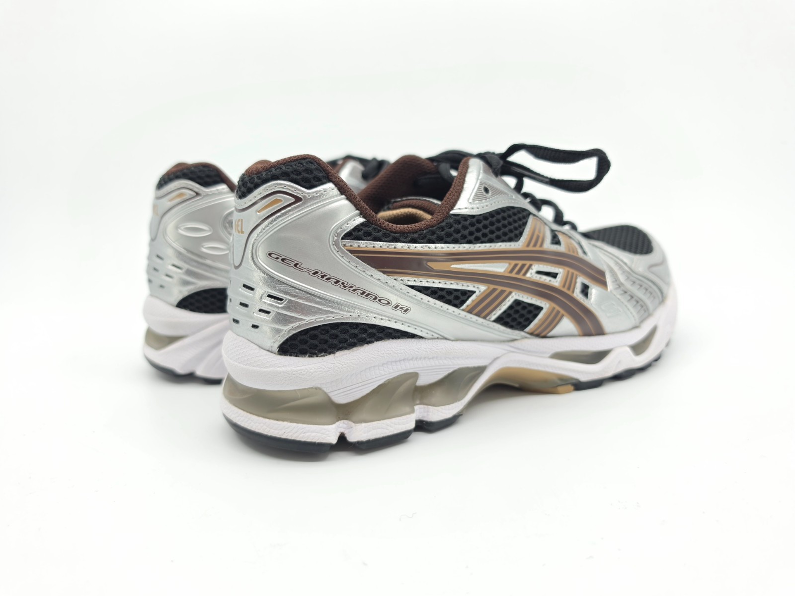 ASICS GEL-Kayano 14 Black Coffee Silver 1201A019 Mens 8.5 Womens 10
